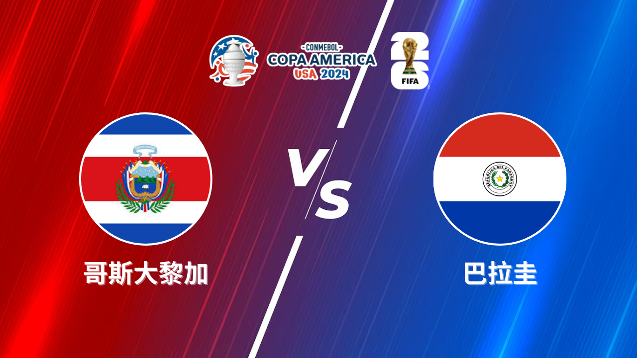 2024美洲盃》哥斯大黎加 vs 巴拉圭 | 美洲盃小組賽│運彩美洲盃預測分析