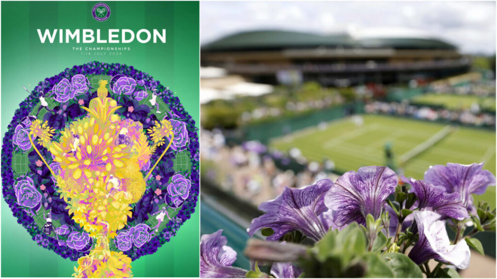 2024溫網官方宣傳海報(左)。(圖/Tennis)