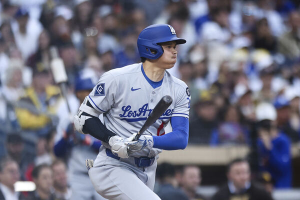 MLB/大谷翔平連七戰敲安打 仍無力率道奇奪勝 慘敗教士10分