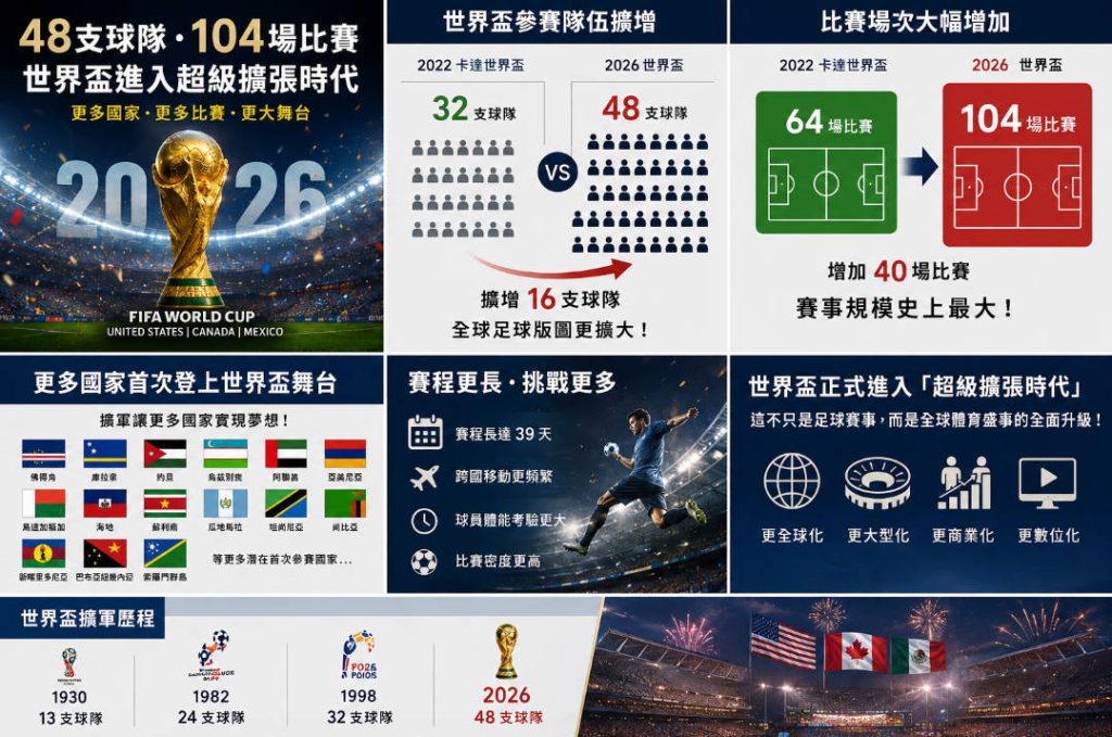 48支球隊、104場比賽，世界盃進入超級擴張時代