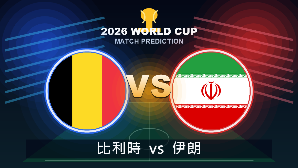 比利時 vs 伊朗 2026世界盃預測分析 VS 精選圖片