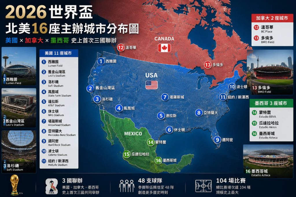 史上第一次三國聯合主辦，世界盃正式進入「大陸級時代」